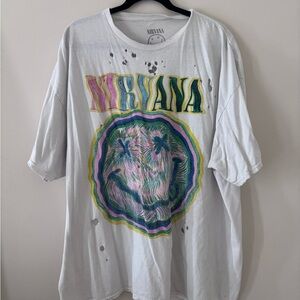 Nirvana White Graphic T-Shirt